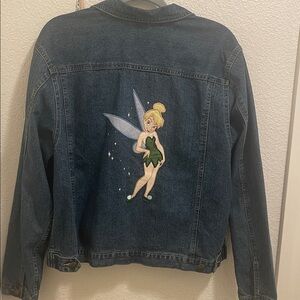 Disney Blue Jean Jacket with Tinkerbell Design